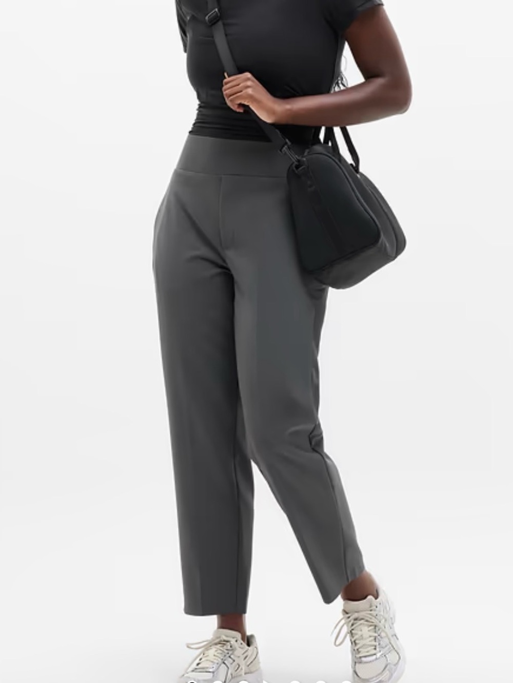 Athleta Endless High Rise Pant Women’s 14P Gray Stretch Travel Commute Pockets